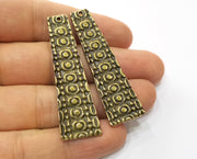 2 Antique Bronze Charm Antique Bronze Plated Charm (55x16mm) G19292