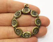 2 Antique Bronze Charm Antique Bronze Plated Charm (49x41mm) G19295