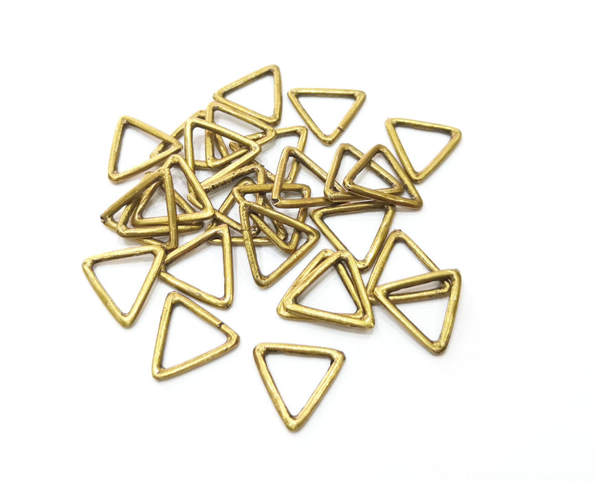 20 Triangle Charm Antique Bronze Plated Charms (12x13mm) G19297