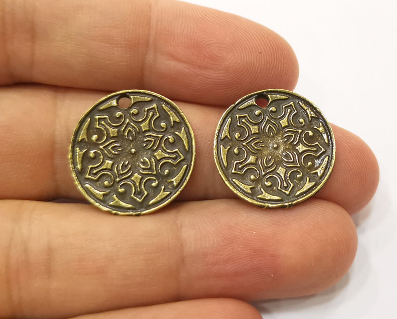 10 Antique Bronze Charm Antique Bronze Plated Charms (20mm) G19299