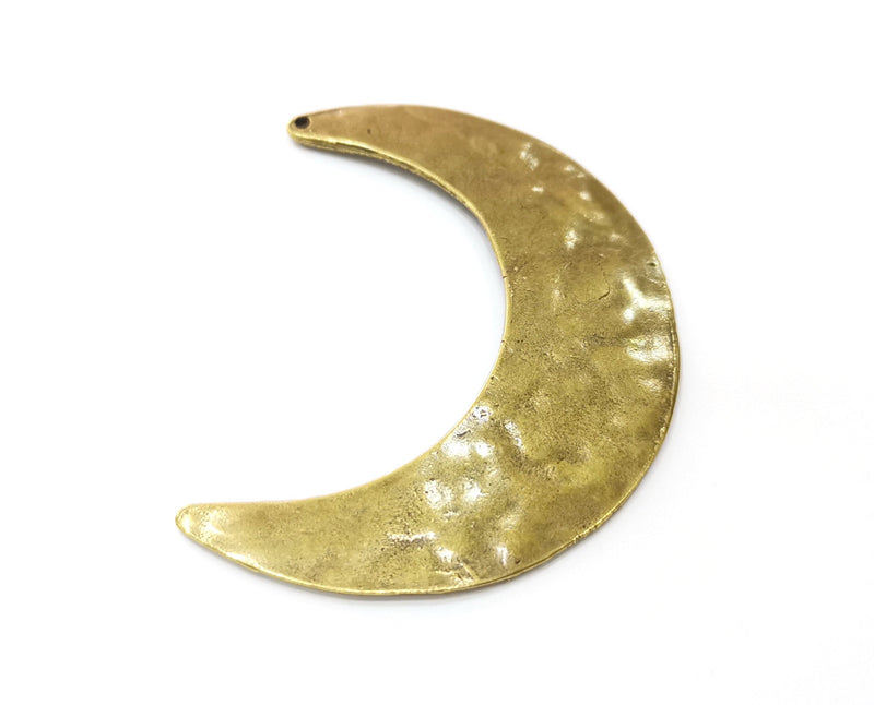 Crescent Pendant Antique Bronze Plated Pendant (67x20mm) G19303