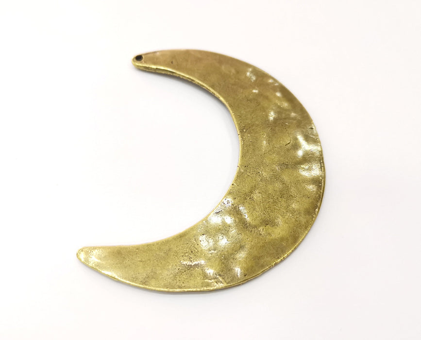 Crescent Pendant Antique Bronze Plated Pendant (67x20mm) G19303