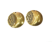 2 Antique Bronze Charm Antique Bronze Plated Charm (28mm) G19310