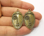 2 Antique Bronze Charm Antique Bronze Plated Charm (38x22mm) G19320