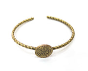 Bracelet Blank Cuff Bezel Bangle Blank Glass Cabochon Base Bezel Hammered Bracelet Adjustable Antique Bronze Bracelet (18mm ) G19321