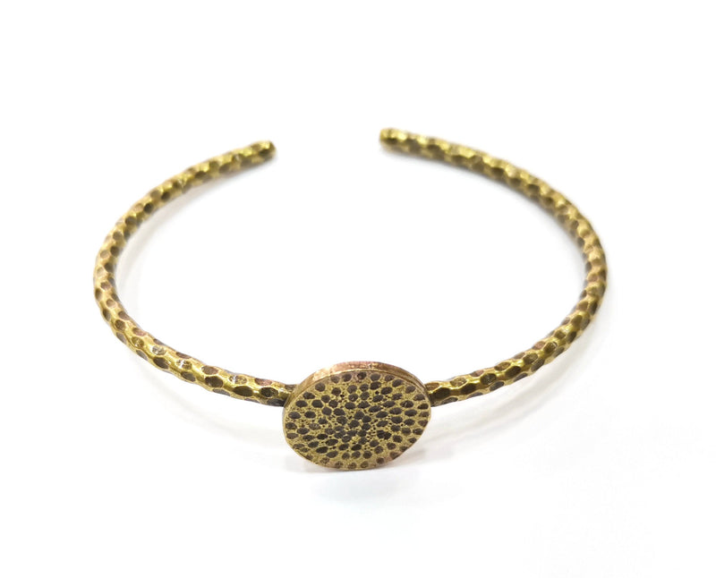 Bracelet Blank Cuff Bezel Bangle Blank Glass Cabochon Base Bezel Hammered Bracelet Adjustable Antique Bronze Bracelet (18mm ) G19321
