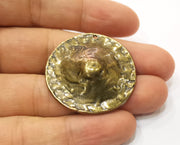 2 Antique Bronze Charms Antique Bronze Plated Charms (37mm)  G19322