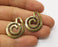 6 Antique Bronze Charms Antique Bronze Plated Charms (27x21mm)  G19325