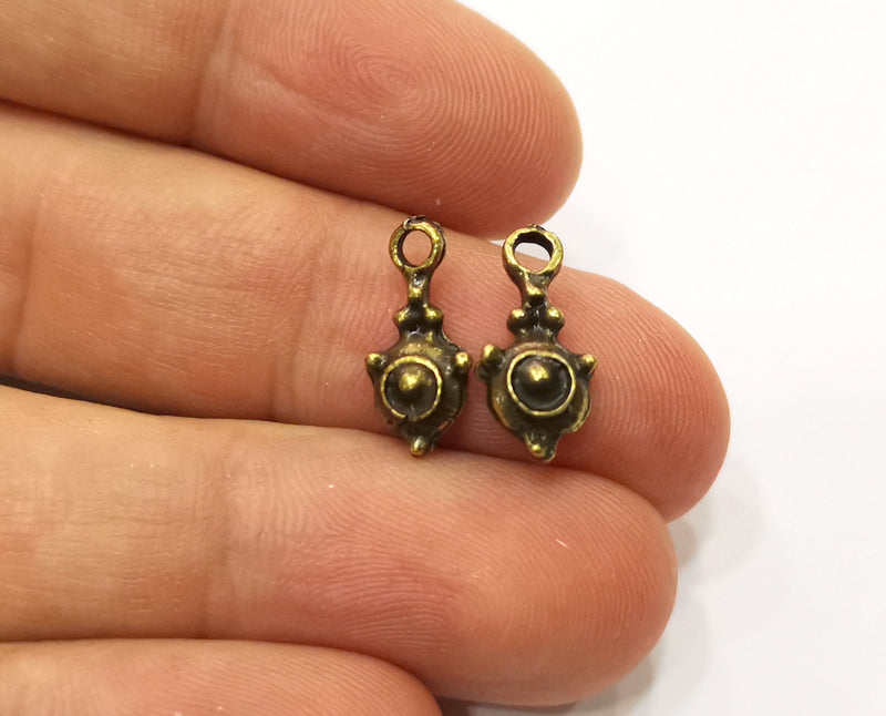 20 Antique Bronze Charm Antique Bronze Plated Charms (16x7mm) G19326