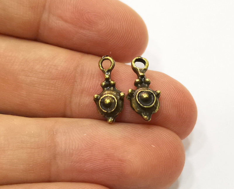 20 Antique Bronze Charm Antique Bronze Plated Charms (16x7mm) G19326