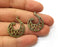 4 Antique Bronze Charms Antique Bronze Plated Charms (28x22mm)  G19328