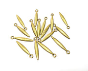 20  Spike Charm Antique Bronze Plated Charms (25x4 mm)  G19330
