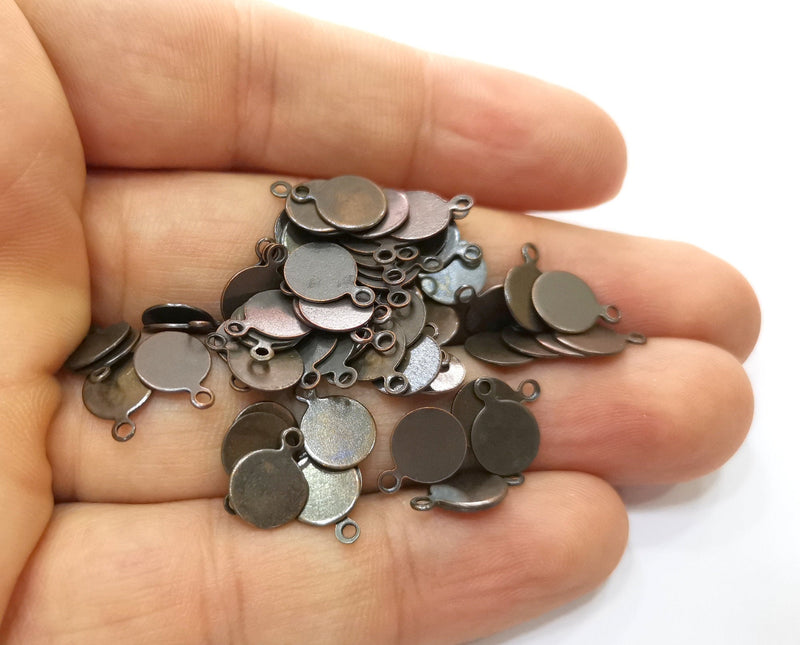 30 Charm Antique Copper Plated Charms (11x8mm) G18740