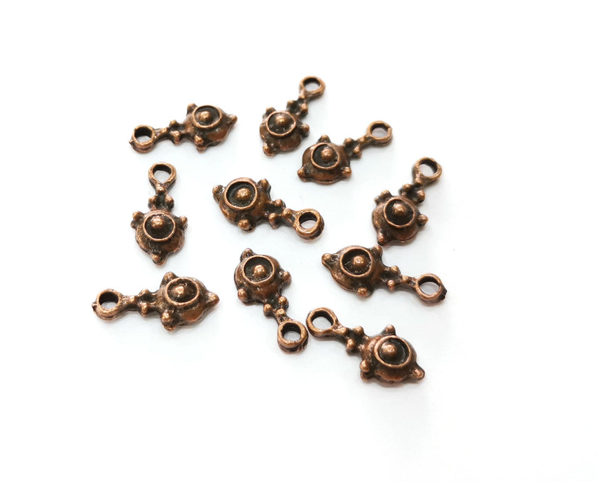 20 Copper Charm Antique Copper Plated Charms (16x7mm) G18742