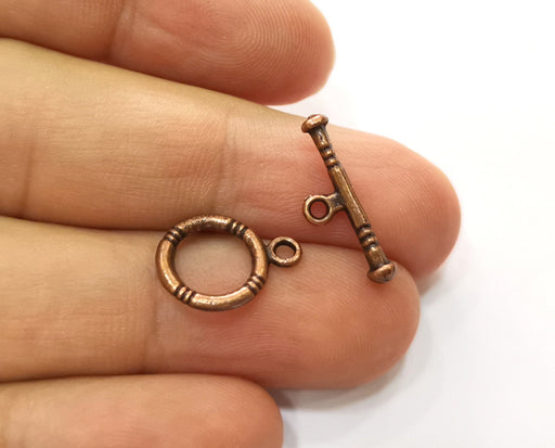 Toggle Clasps 10 sets Antique Copper Plated Toggle Clasp Findings 16x12mm+19x6mm  G18743