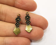 10 Antique Bronze Charms Antique Bronze Plated Charms  (24x8mm)  G19343
