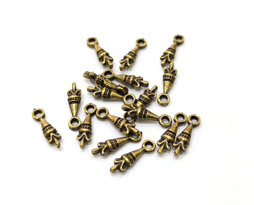 20 Antique Bronze Charm Antique Bronze Plated  Charm (16x4mm) G19345