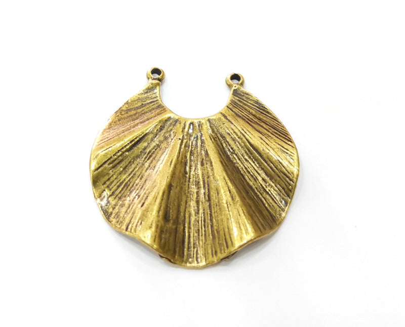 2 Oyster Charms Antique Bronze Plated Charms (38x36mm)  G19347