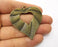 2 Heart Pendant Antique Bronze Plated Pendant (50x48mm) G19348