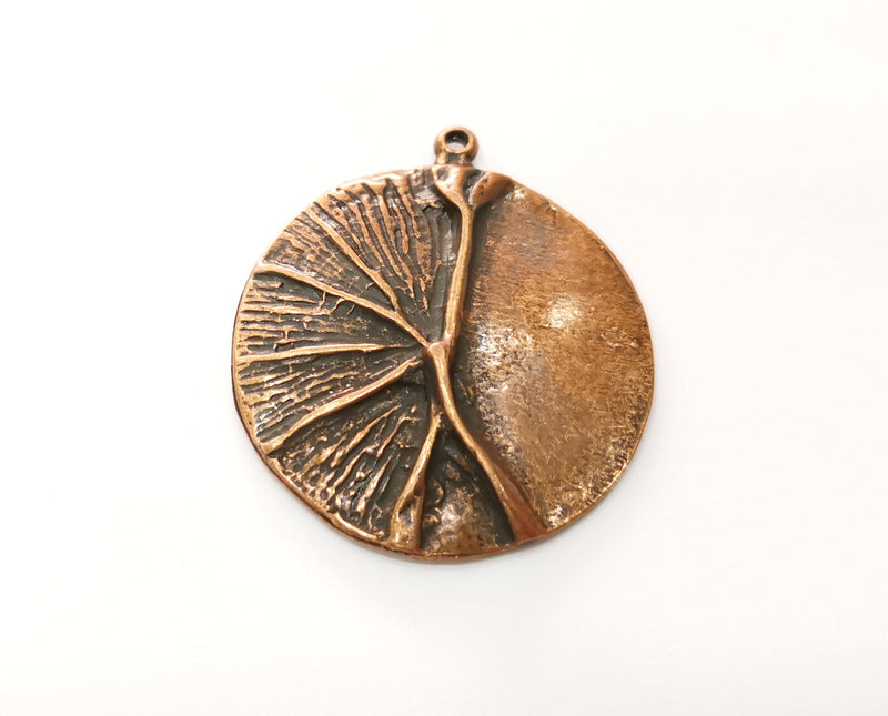 2 Copper Charms Antique Copper Plated Charms (37x32mm)  G18753