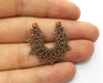 2 Copper Charms Antique Copper Plated Charms (31x30mm)  G18754