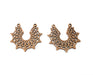 2 Copper Charms Antique Copper Plated Charms (31x30mm)  G18754