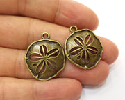 4 Antique Bronze Charms Antique Bronze Plated Charms (27x22mm)  G18757