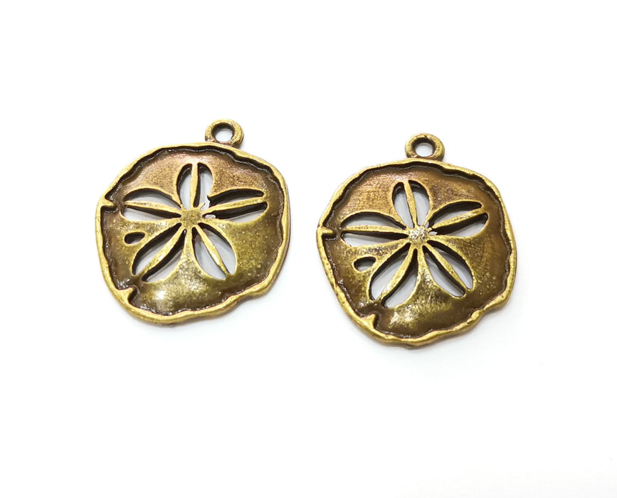 4 Antique Bronze Charms Antique Bronze Plated Charms (27x22mm)  G18757