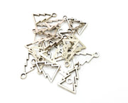 20 Pine Tree Charms Antique Silver Plated Charms (18x12mm)  G19361