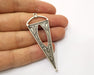 2 Silver Charms Antique Silver Plated Charms (65x25mm)  G19367