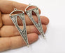 2 Silver Charms Antique Silver Plated Charms (65x25mm)  G19367