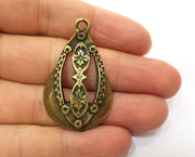 2 Antique Bronze Charm Antique Bronze Plated Charm (44x26mm) G18762