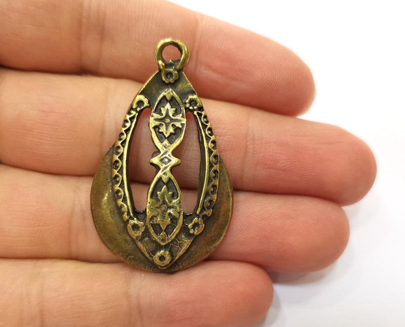 2 Antique Bronze Charm Antique Bronze Plated Charm (44x26mm) G18762