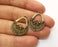 6 Antique Bronze Charms Antique Bronze Plated Charms (27x20mm)  G18763