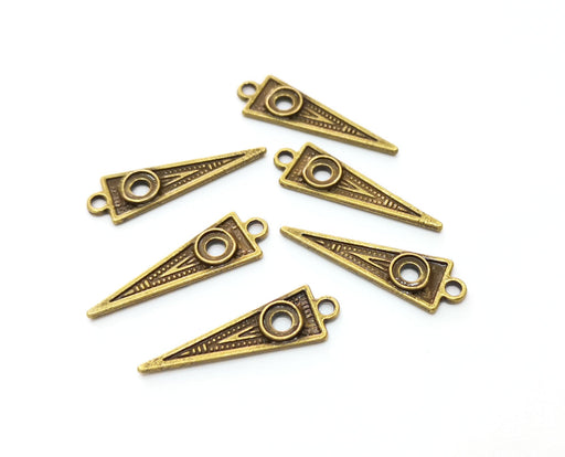 10 Antique Bronze Charms Antique Bronze Plated Charms (28x9mm)  G18767