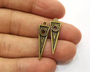 10 Antique Bronze Charms Antique Bronze Plated Charms (28x9mm)  G18767