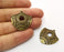 2 Antique Bronze Charms Antique Bronze Plated Charms (29x29mm)  G18768
