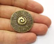 2 Antique Bronze Charms Antique Bronze Plated Charms (30mm)  G18772