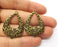 2 Antique Bronze Charms Antique Bronze Plated Charms (37x26mm)  G18776