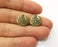 10 Flower Charms Antique Bronze Plated Charms (15mm)  G18777
