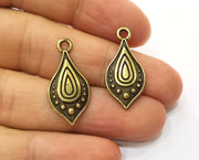 10 Antique Bronze Charms Antique Bronze Plated Charms (28x13mm)  G18779