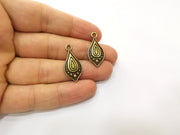 10 Antique Bronze Charms Antique Bronze Plated Charms (28x13mm)  G18779