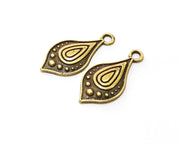 10 Antique Bronze Charms Antique Bronze Plated Charms (28x13mm)  G18779