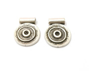 2 Silver Charms Antique Silver Plated Charms (27x22mm)  G19378