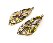 2 Antique Bronze Charms Antique Bronze Plated Charms (50x20mm)  G18785