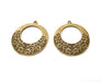 2 Antique Bronze Charms Antique Bronze Plated Charms (34x31mm) G18795
