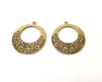 2 Antique Bronze Charms Antique Bronze Plated Charms (34x31mm) G18795