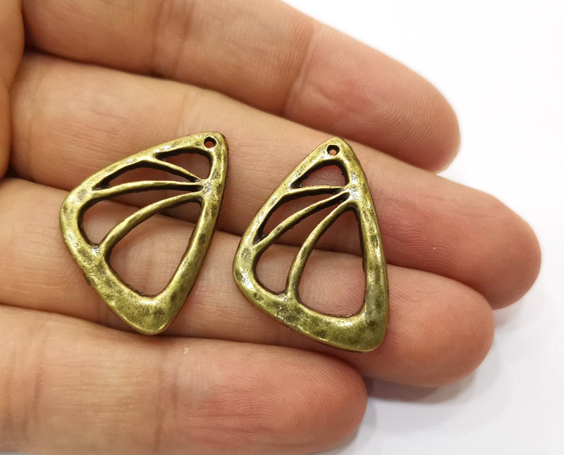 4 Antique Bronze Charms Antique Bronze Plated Charms (29x22mm)  G18797