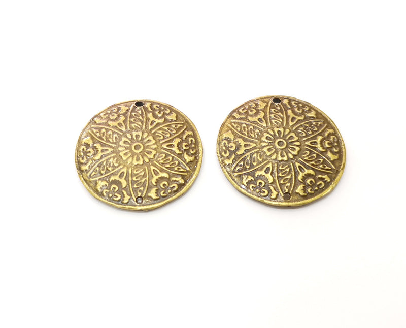 2 Antique Bronze Charms Antique Bronze Plated Charms (28mm)  G18802