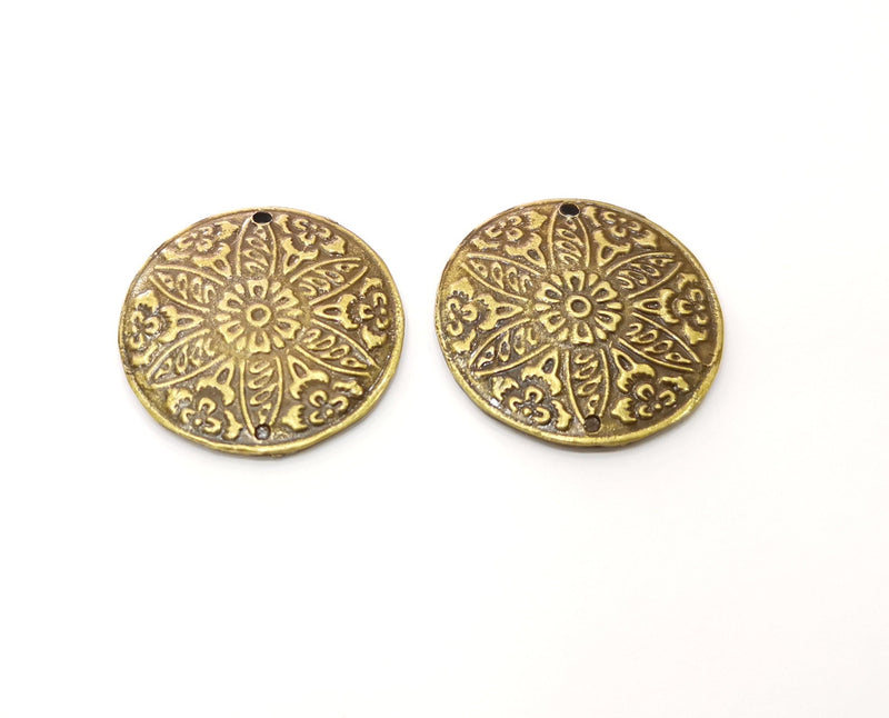 2 Antique Bronze Charms Antique Bronze Plated Charms (28mm)  G18802